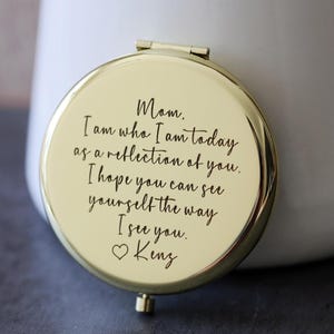 Personalized Compact Mirror, My daughter see what i see , Gift for Daughter From Mom , Pocket Mirror, Wedding Gift, Birthday Gift,