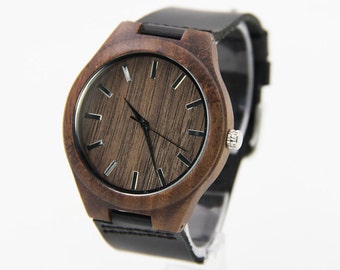 Wooden Watch Wood Watch,Personalized Engraved Wood Wooden Watch,Groomsmen Gifts, Wedding Gifts, Anniversary Gifts, Father's Day Gifts