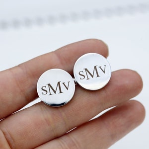 Personalized Metal Cuff Links, Wedding Day Cufflinks Groom Dad Groomsmen, Anniversary Anniversary Birthday Christmas Gift for Husband
