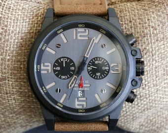 Watch,Custom Engraved Personalized Mens  Wrist Watch, Groomsmen Gifts, Mens Birthday, Wedding, Anniversary Gifts, Father's Day Gifts