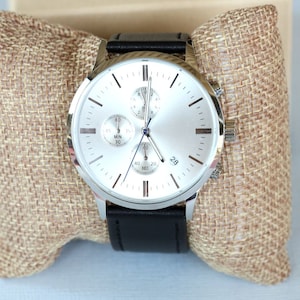 Custom Engraved Personalized Mens Wrist Watch, Black Watch,Groomsmen Gifts,  Wedding, Anniversary Gifts, Father&#39;s Day Gifts, Husband Gifts