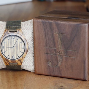 Houten horloge, houten horloge, gepersonaliseerd houten horloge, gepersonaliseerd houten horloge, donkerbruin houten horloge, gepersonaliseerd horloge, gegraveerd houten horloge
