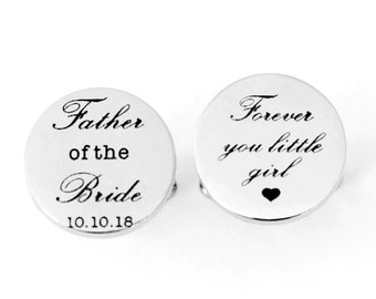 Cufflinks,Personalized Cufflinks, Engraved Cufflinks, Round Custom Cuff link ,Gifts for Him,Father of the Bride Cufflink,Wedding Gift