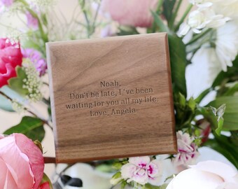 Watch Box , Walnut Wood Box, Husband from Birde, Wedding Day Gift, Wooden Gift Box & Pillow,  Watch Wood Box,(Box only)