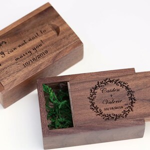 Wood Ring Box,Wedding Ring Box, Ring Bearer Box, Customized Wedding Ring Box, Engagement Ring Box, Engagement Ring Holder