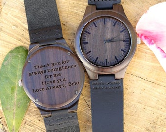 Personalized Wood Watch,Personalized Wooden Watch, Personalized Watch, Engraved Watch, Engraved Wood Watch, Mens Wood Watch, Gifts for Him,