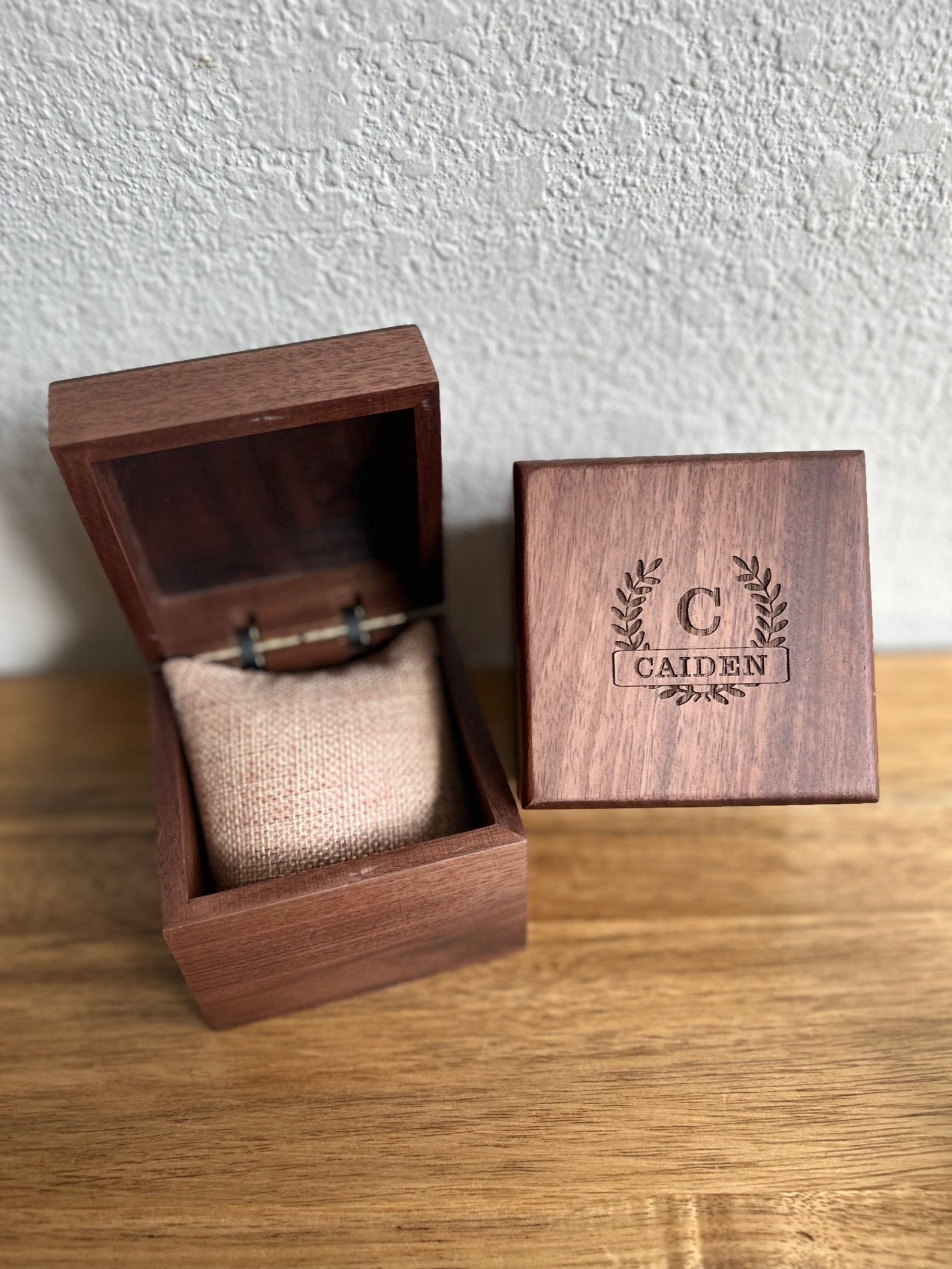 Creative Gifts International - Square Wood Box With Clock main image 1