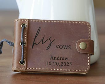 Leather Wedding Vow Books: Personalized His & Hers Keepsake