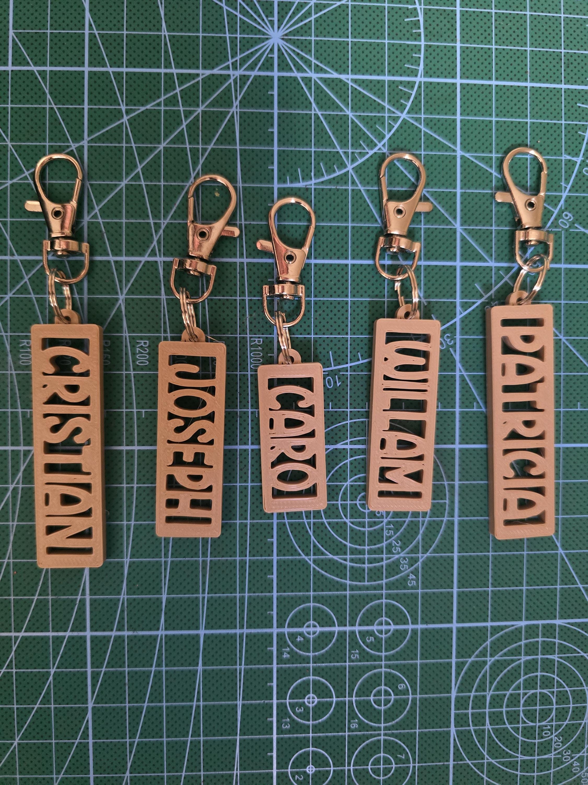 Personalized 3D Printed Name Keychain: Custom PLA Gift - Etsy
