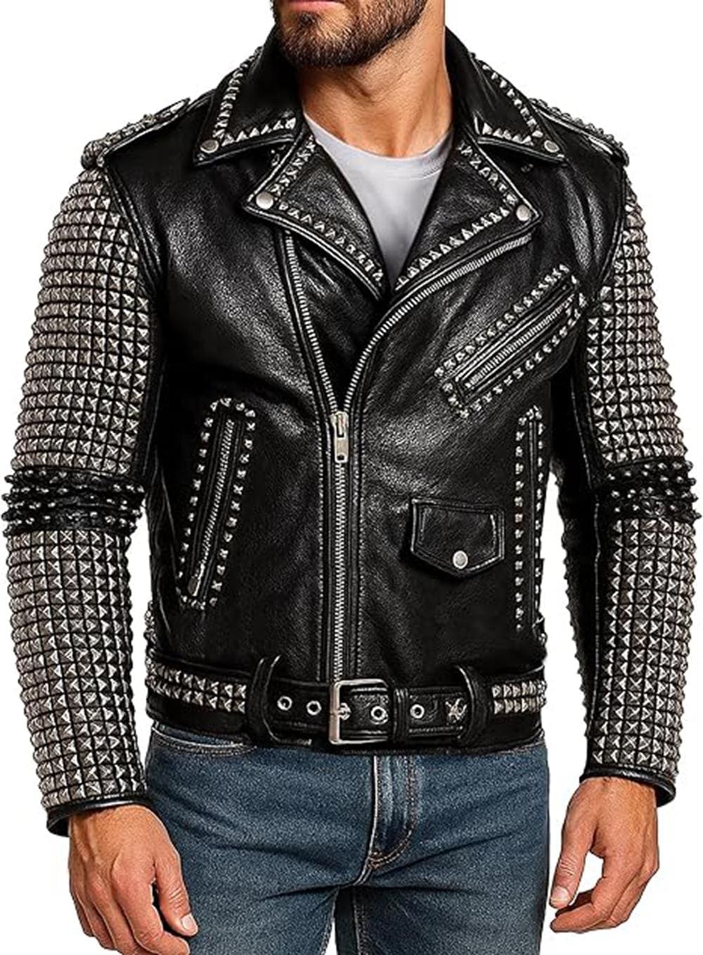 Punk leather jacket - Etsy 日本