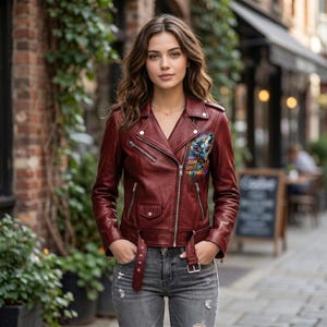 Y2k Leather Jacket - Etsy