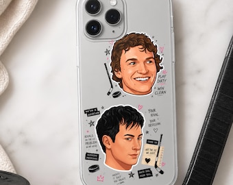 Hockey Romance Phone Case, Enemies to Lovers Bookish Gift, Cute Reader iPhone Case