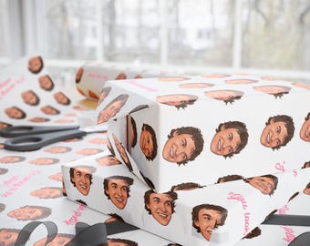 Hockey Romance Wrapping Paper, Rivals to Lovers Gift Wrap, Bookish Fan Art, Cute Hockey Gift Wrap Roll