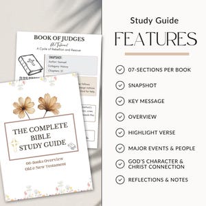Bible Study Guide Printable | 66 Books of the Bible Summary | Old & New ...