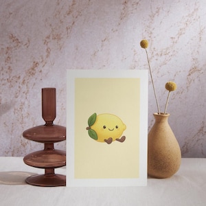 DIGITALE Jellycat inspiriert Zitrone Poster - Kunstdruck, Wand Kunst, Wohnkultur, Küche Dekor, Zitrusfrüchte Art