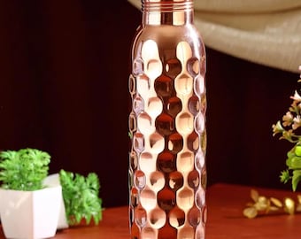 Copper Water Bottle 1 Litre With Colour Leak Proof Protection  pack Of 1