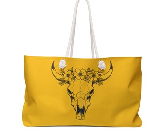 Boho Floral Weekender Tasche: Stilvolle Reisetasche, Strandtasche