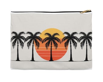Tropischer Sonnenuntergang Zubehör Beutel: Strandreise-Make-uptasche