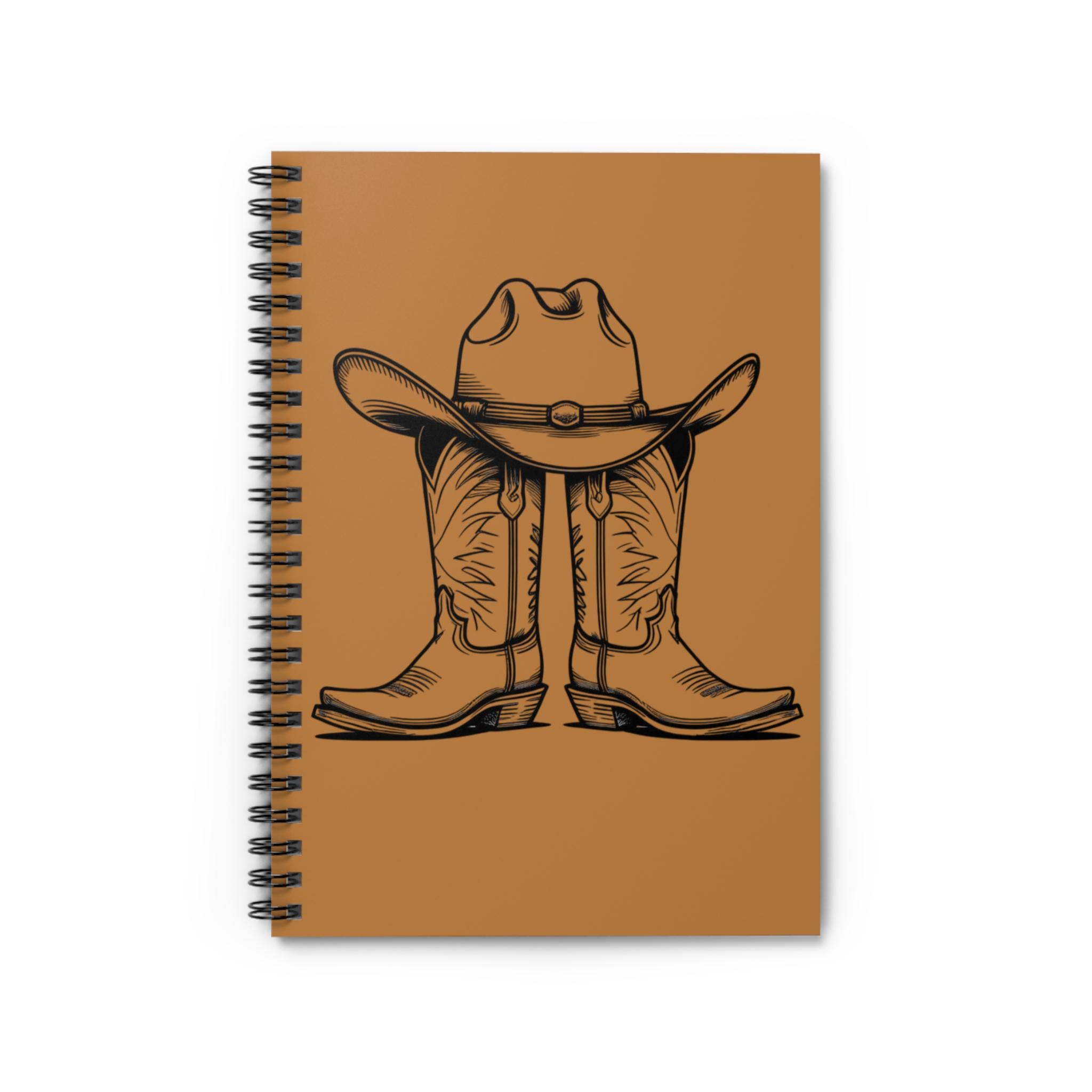 Cowboy Boots Spiral Notebook - Perfect for Rodeo Fans, Country Lovers, Gift for Writers, Journaling, School Use