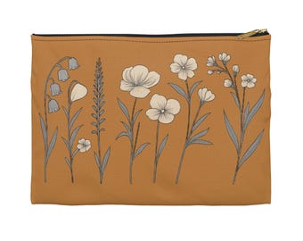 Floral Print Accessory Pouch: Stylish Makeup & Travel Organizer