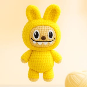 Labubu Crochet Pattern PDF – Amigurumi Labubu Doll Tutorial | Cute Plush Crochet Pattern for Handmade Gift & DIY Toy