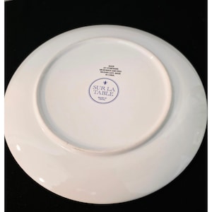Sur La Table Brasserie Bastille Dinner Plate Paris France Blue White Stoneware Bild 3
