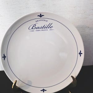 Sur La Table Brasserie Bastille Dinner Plate Paris France Blue White Stoneware Bild 5