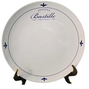 Sur La Table Brasserie Bastille Dinner Plate Paris France Blue White Stoneware Bild 1