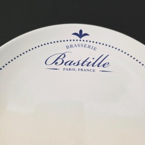 Sur La Table Brasserie Bastille Dinner Plate Paris France Blue White Stoneware Bild 4