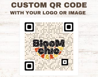 Personalized QR Code Generator: Custom Logo, Business Branding (PNG Digital Download