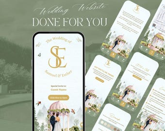 Watercolor Wedding Website: Done-For-You Digital Invitation | Save The Date, Wedding Invite