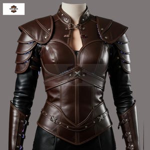 Genuine Leather Huntress Armor: Gothic Steampunk Cosplay Costume