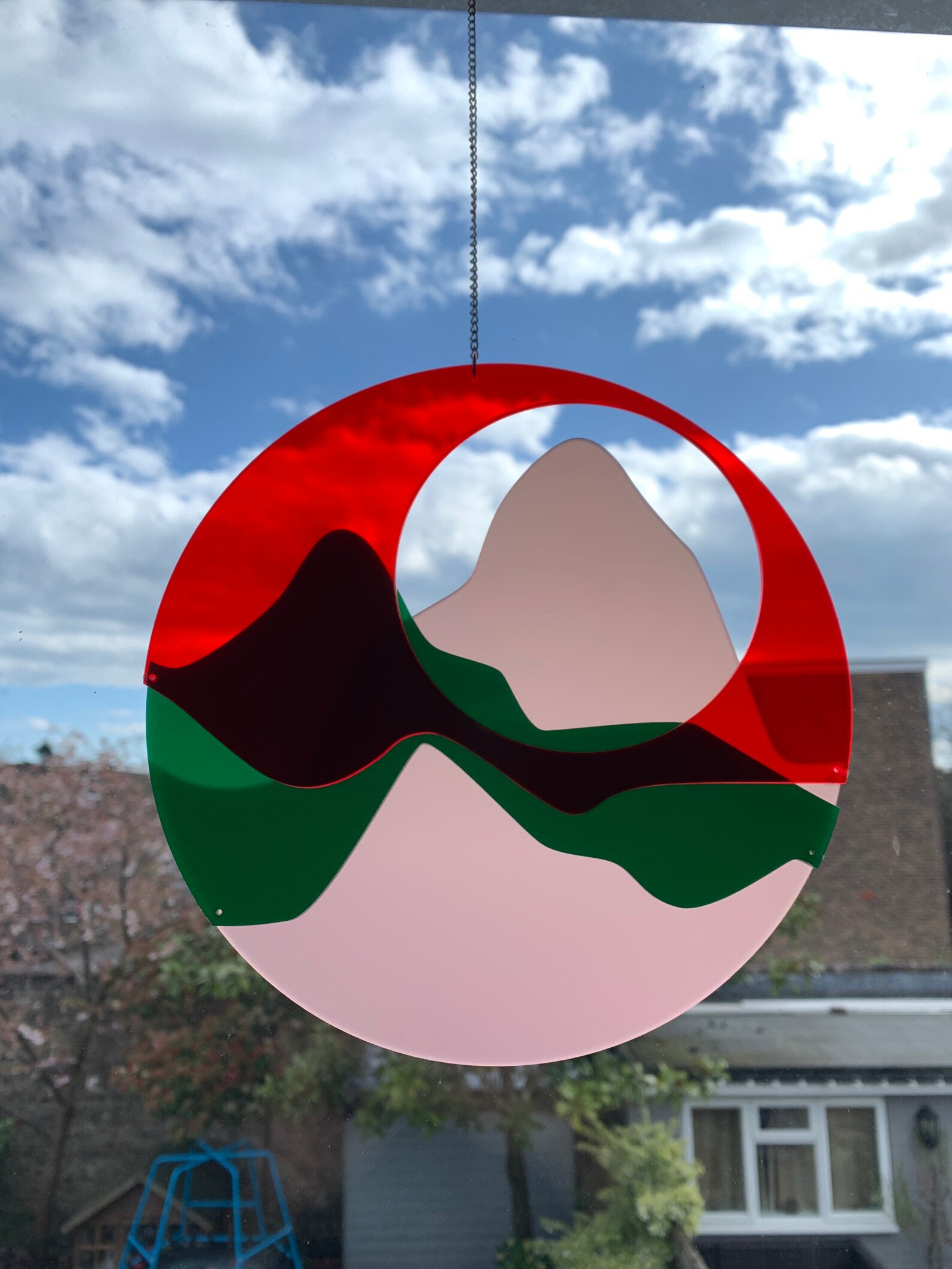 Window hanging sun catcher bright colourful acrylic laser Etsy