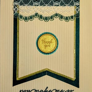 Thank You Handmade greeting card with envelope