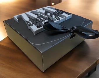 Time instead of things - Gift box – Stylish gift packaging with 3D lettering