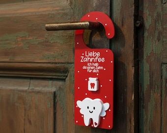 Personalized Tooth Fairy Door Hanger – Gift for Children | Tooth Fairy Decoration | Lost Tooth Door Sign | Children's Room Accessory | Tooth Fairy