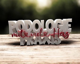 Decorative sign “Podiatry Practice with Heart” – Perfect gift for podiatrists – Say thank you – Christmas gift – Give with love