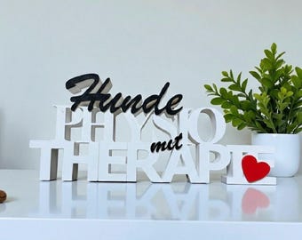 Canine Physiotherapy with Heart Sign – Gift for Animal Lovers | Thank You | Handmade | Practice Decor Made with Love