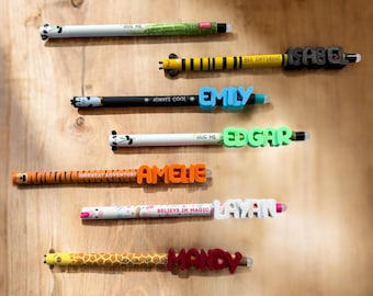 Personalized name tag suitable for Legami gel pens – Gift for children – Personalized school supplies / Gel pens