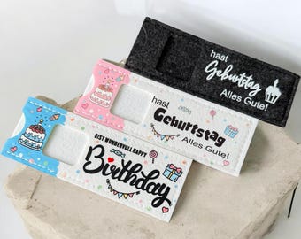 Gifts for you... - Gift wrapping for a chocolate bar - "It's your birthday. Happy Birthday!" - Gift for colleagues, employees, friends, partners