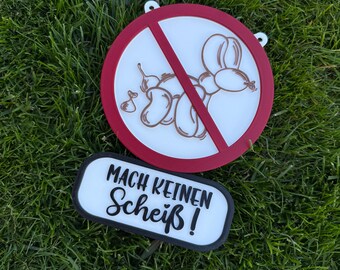Dog Poop Sign for Garden | Funny Dog Sign | Don't Poop | Garden & Yard Decor | Gift for Dog Owners | Statement Sign