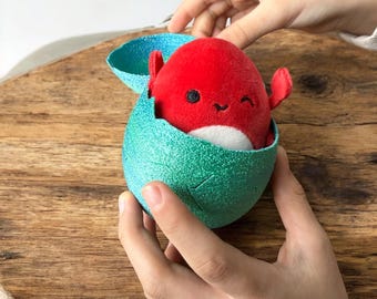 Squishy plush toy inside a surprise egg – gift idea / Easter gift / Easter nest / opens like a real egg / without chocolate
