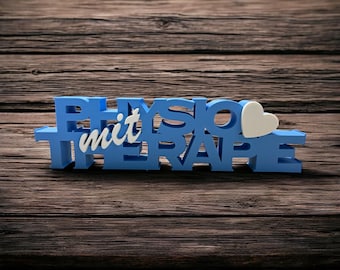 Decorative sign “PHYSIOTHERAPY with Heart” – Perfect gift for physiotherapists – Say thank you – Christmas gift – Give with love