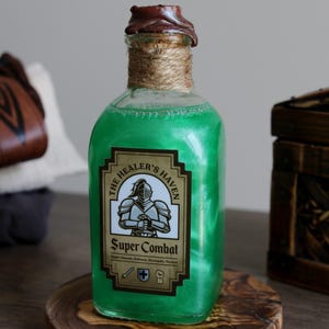 Super Combat Potion | Color Changing | Gaming Potion | Medieval Fantasy Potion | Apothecary | Runescape Inspired