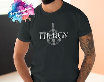 T-shirt « Design Humain » : Type d’énergie, pleine conscience, spiritualité, mode, yoga, cadeau pour un ami, inscription « Tout est énergie, amour de soi »