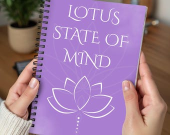 Notizbuch Lotusblume Journal Yoga Design Notizblock Geschenk für Yogafans Geschenkidee Achtsamkeit Spirituell Spiralblock Yoga
