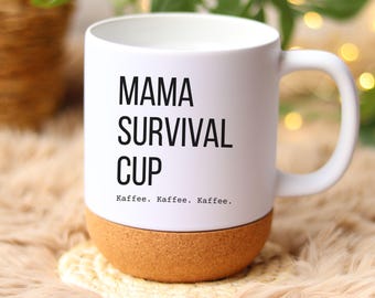 Mug humoristique pour maman, Mug « Survie de maman », Cadeau pour maman, Cadeau pour la fête des mères, Mug à café, Humour de maman, Mug « Vie de maman », Mug en liège avec inscription