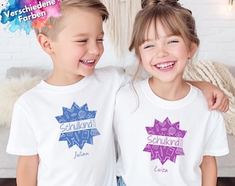 T-shirt personnalisé, cadeau pour écolier, cadeau de rentrée scolaire, t-shirt pour écolier, cadeau de rentrée scolaire, t-shirt, premier jour d'école