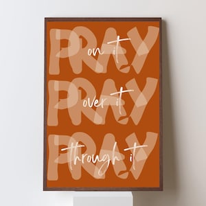 Christian Wall Art - “PRAY” Printable Poster