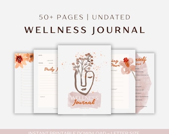 Printable Wellness Journal | Daily Self-Care Planner | Morning Rituals, Affirmations, Mandalas, Breathwork & Evening Reflection